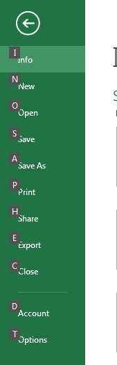 Excel Menu Bar